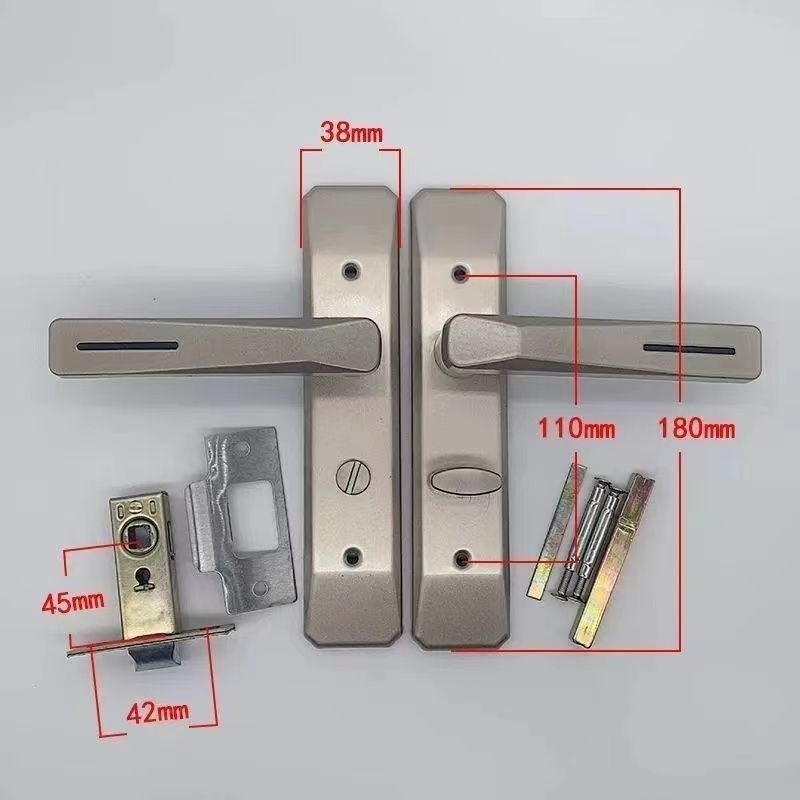 Aluminijska brava za vrata s ručkom i ključem za kupaonicu i kuhinju, brava s jednim jezičkom