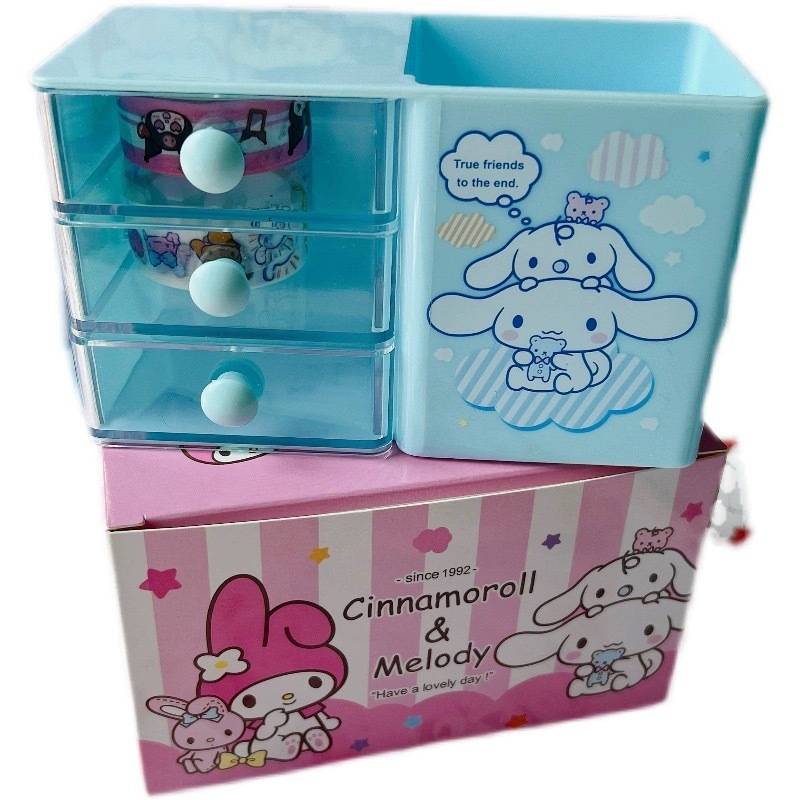 Japanski stil sladak Cinnamon Dog stolni držač olovaka, Kuromi kutija za pohranu, Melody mini organizator s ladicama za učenice