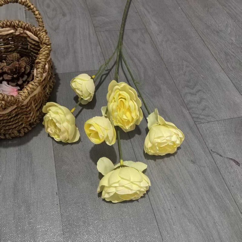 Na veliko umjetni cvjetovi kamelije i nježne ruže za svadbene aranžmane, dekoracije za spavaću sobu i stol