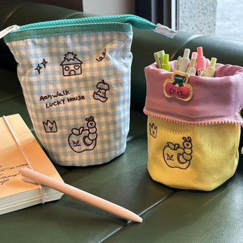 Pernica u japanskom stilu s kreativnim izvlakačkim mehanizmom, vertikalno otvaranje, velika kapaciteta, slatka izšivana dekoracija, za djevojčice i učenice