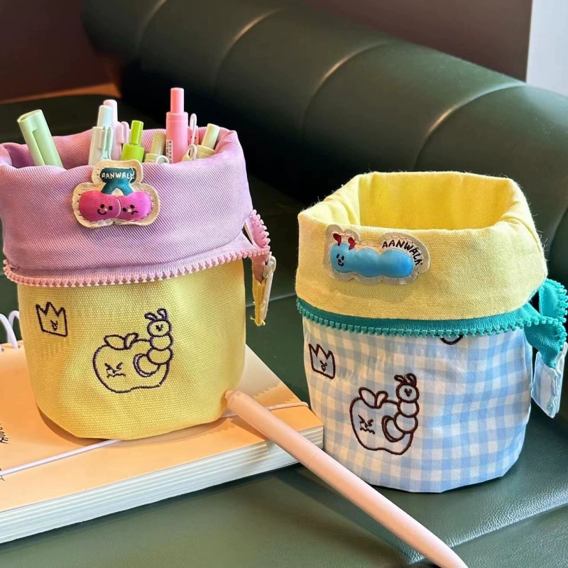 Pernica u japanskom stilu s kreativnim izvlakačkim mehanizmom, vertikalno otvaranje, velika kapaciteta, slatka izšivana dekoracija, za djevojčice i učenice