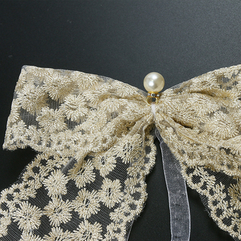 Дантелена панделка за завеси, лента за завеси с дантела, 16 cm, бежова, полиестер – аксесоар за завеси