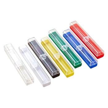 Etui transparent pentru stilou cu capac, cutie elegantă și compactă pentru stiloul de semnătură, finisaj semi-negru transparent
