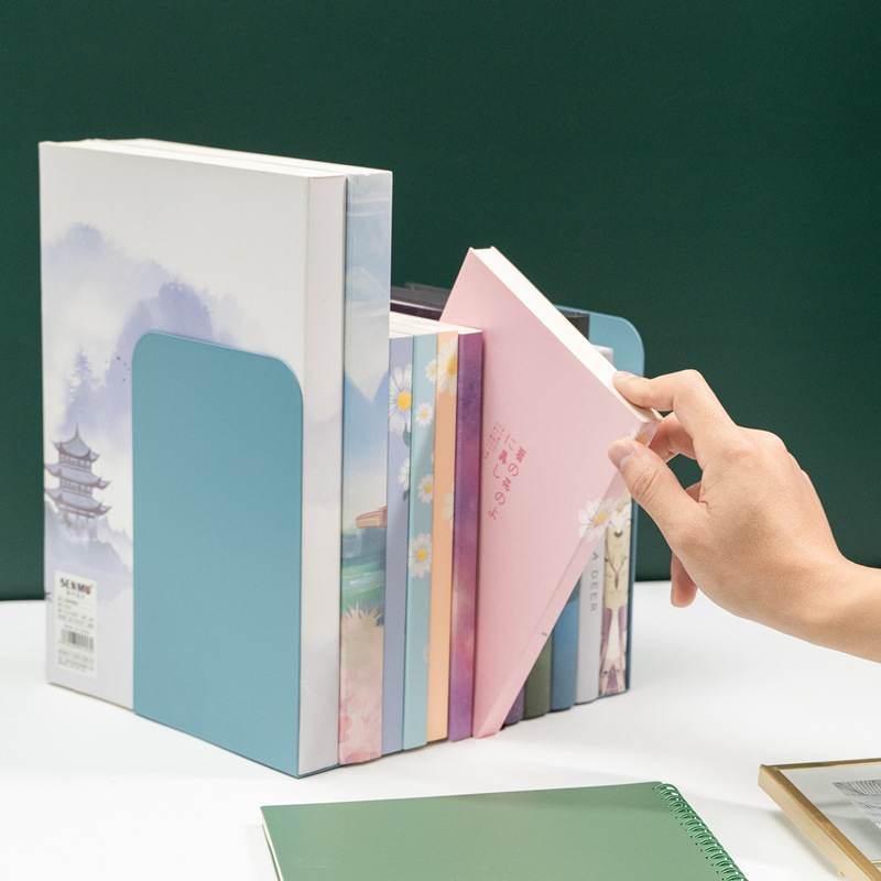 Metalni držač knjiga za stolni prostor – držač knjiga, minimalistički dizajn, za studente