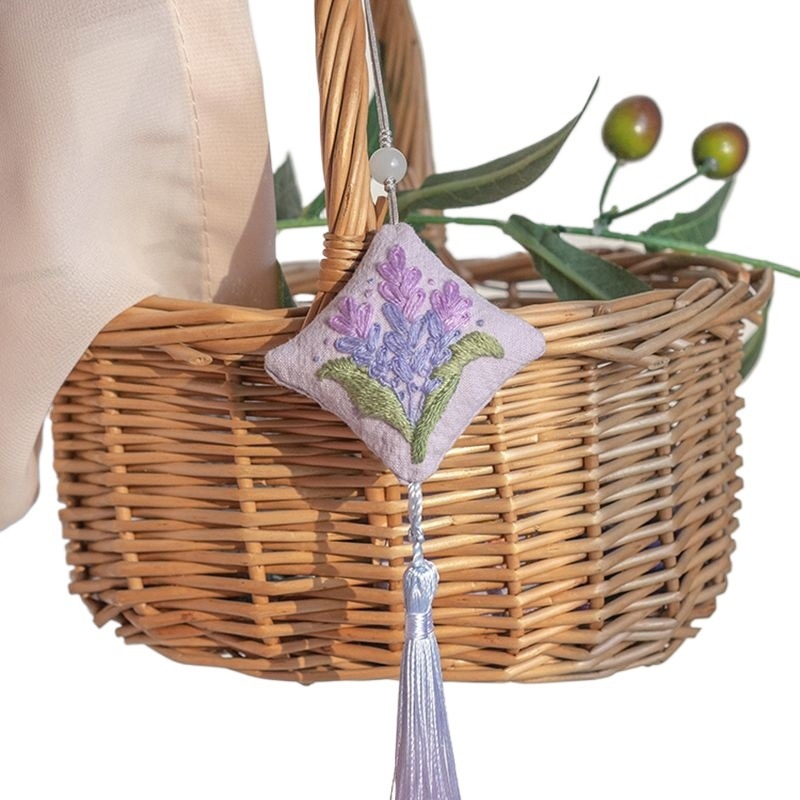 Ručno izrađeni DIY komplet za šivanje, cvjetni vrećica s mirisom, viseći ukras u tradicionalnom kineskom stilu, talisman mira