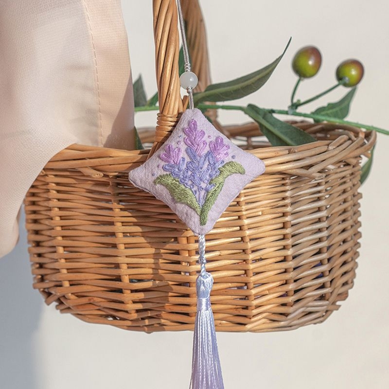 Ručno izrađeni DIY komplet za šivanje, cvjetni vrećica s mirisom, viseći ukras u tradicionalnom kineskom stilu, talisman mira