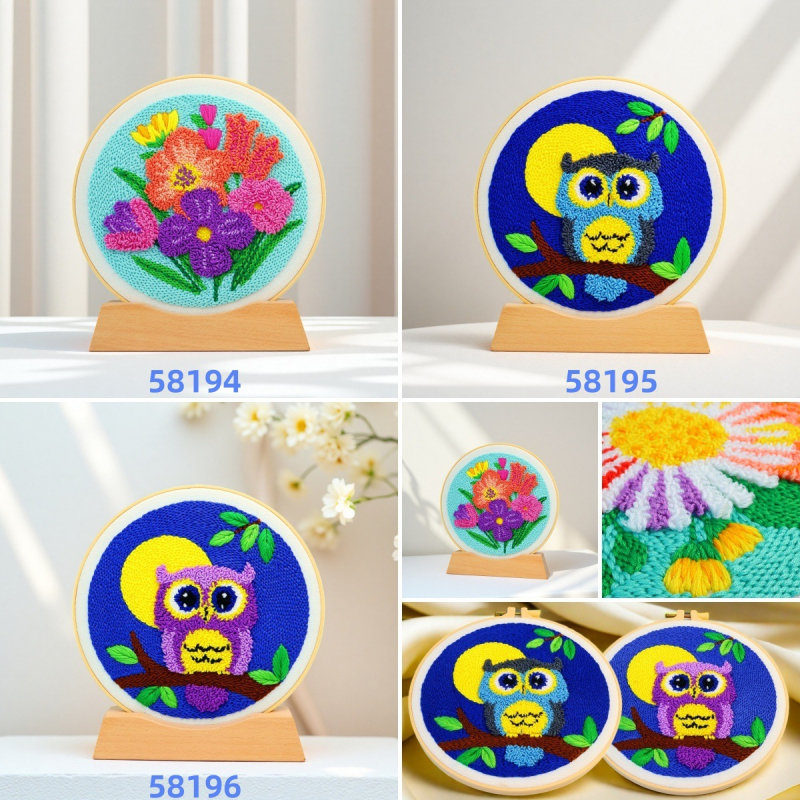 Kreativni set za punch needle embroidery – Panda ukras