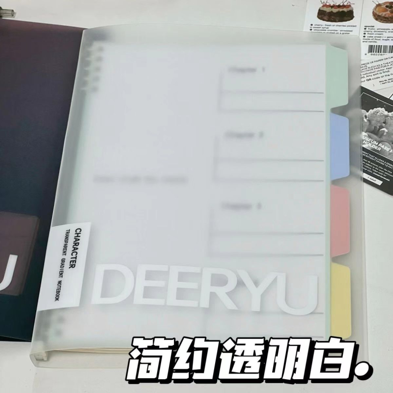 Deer Yu Šareni dnevnik s izmjenjivim listovima, format B5, PP korica, 60 stranica, 80 g papira, za pripremu za magistarski ispit