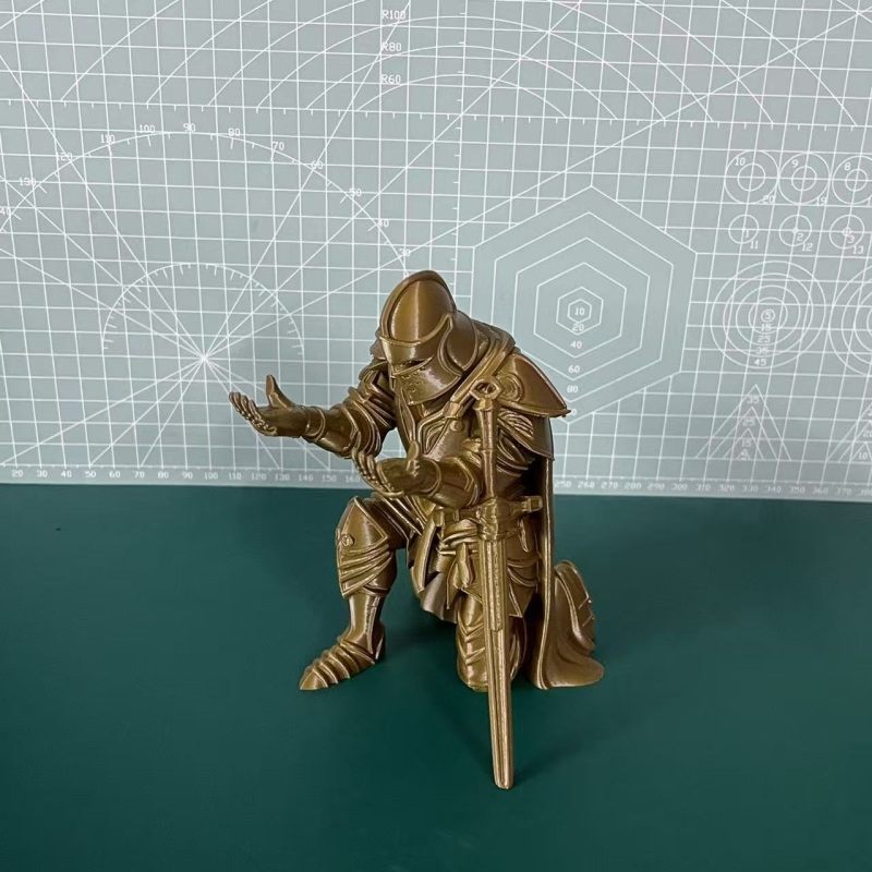 3D-otiskani držač olovke u obliku viteza, metalni završetak, srednjovjekovni stil, dekoracija za stol