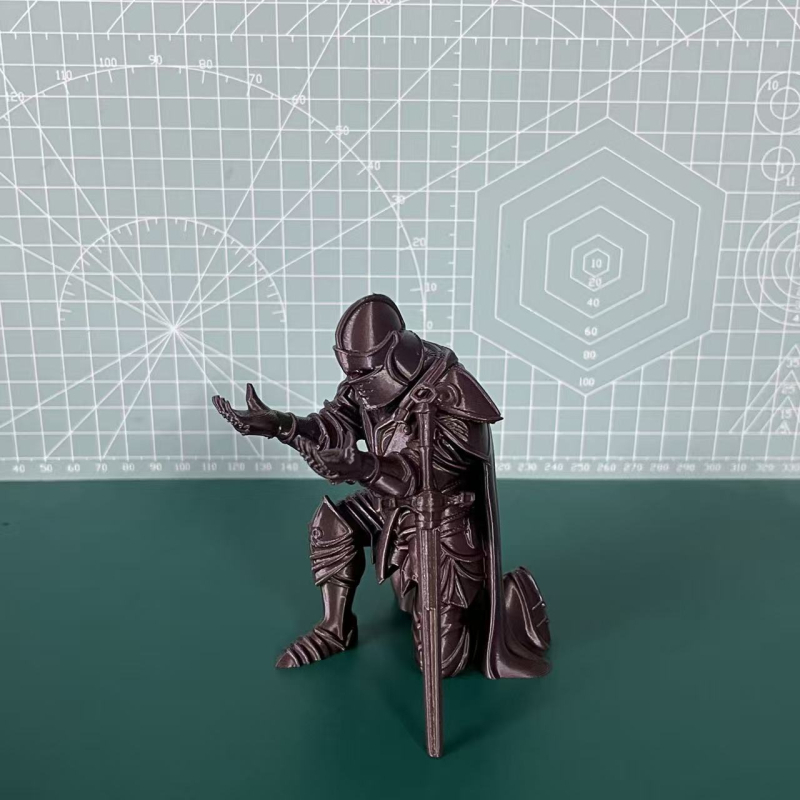 3D-otiskani držač olovke u obliku viteza, metalni završetak, srednjovjekovni stil, dekoracija za stol