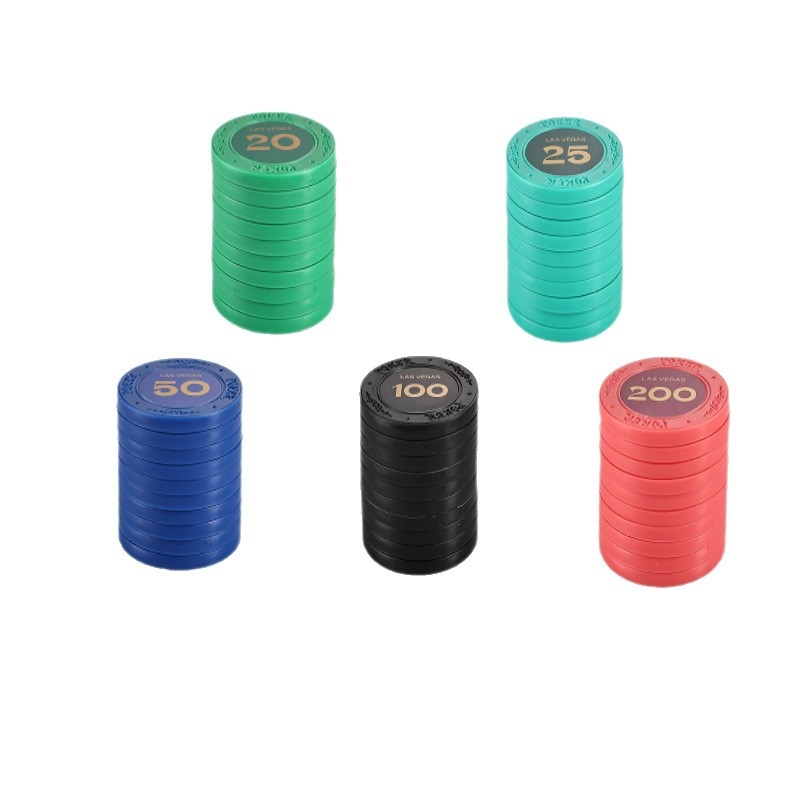 Plastični poker žetoni od gline za Texas Hold'em, Mahjong i igraonice; 43 mm, set od 12 boja; žetoni za zabavu i nagrade