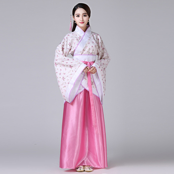 Női Hanfu táncruha, Tang-dinasztia ihletésével, ru szoknyás készlet, keresztezett gallér és széles ujjú, jacquard poliészter