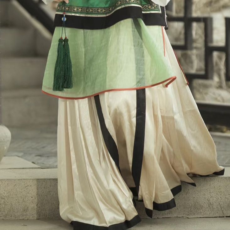 Ženska hanfu haljina s otiskom u starom stilu, inspirirana dinastijom Qing