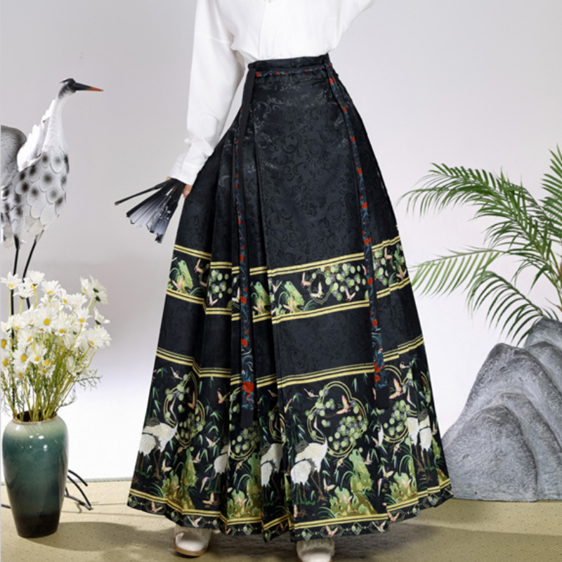 Ženski hanfu set u Ming stilu, suknja s dizajnom konjskog lica, svakodnevno nošenje, moderan kineski nadahnuće