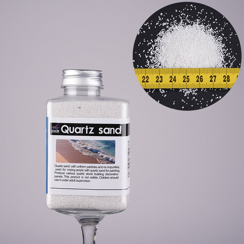 Bijeli kvarcni pijesak za akrilne teksture — pigment s mineralnim česticama, fini pijesak, u bočici od 200 g, ručno izrađeni materijal