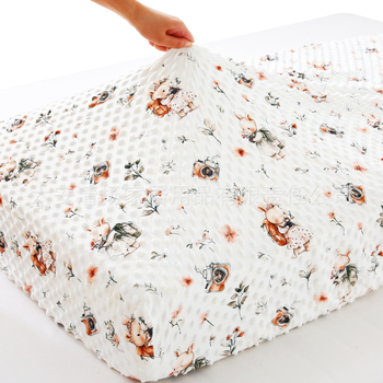 Komplet plahte za dječji krevetić s debelim zimskim flisom, patchwork dizajn