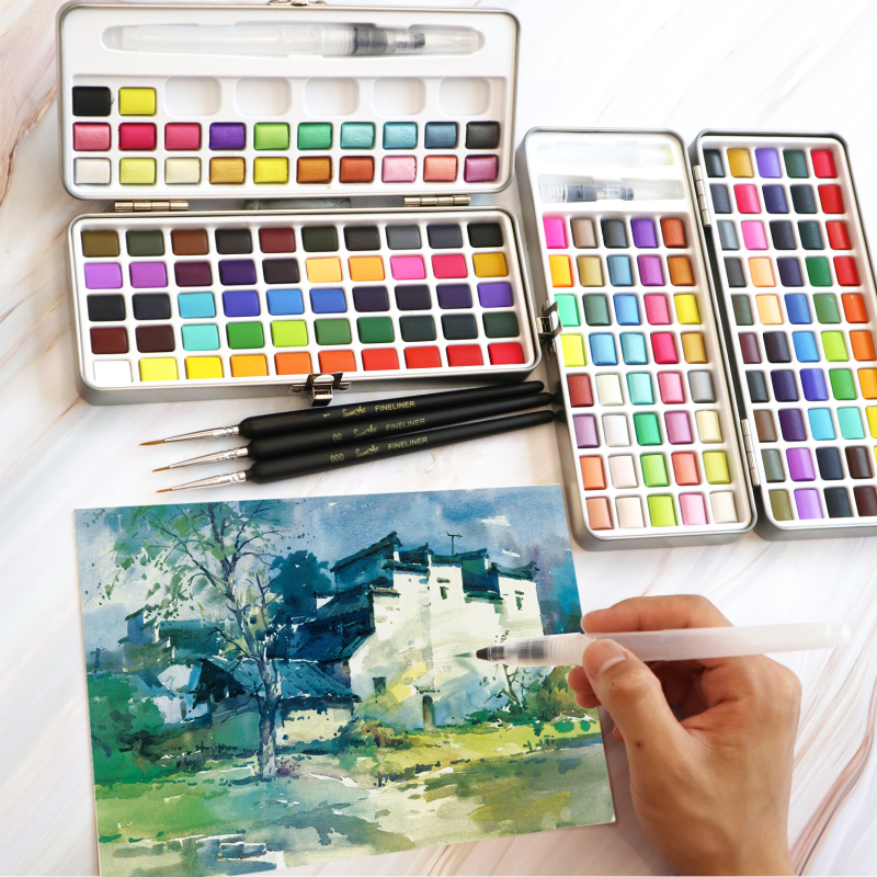 Seamiart Set akvarelnih boja – 50/72/90/100/128 boja