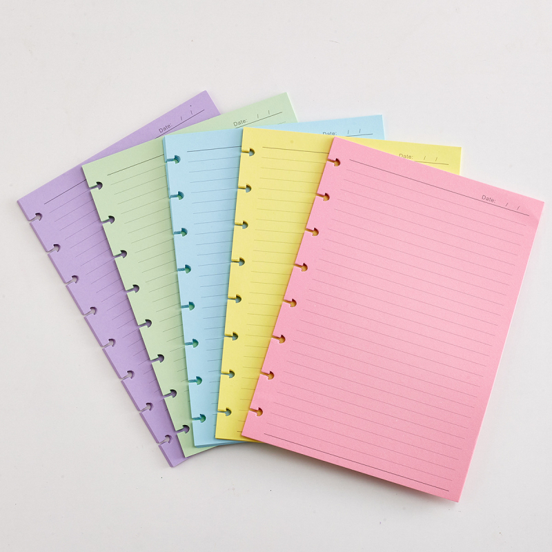 COLOUR 231008 A5 sustav izmjenjivih listova – horizontalni format, rupe 3/6/7 i gljivična rupa, prazne unutarnje stranice za zamjenu, 100 stranica