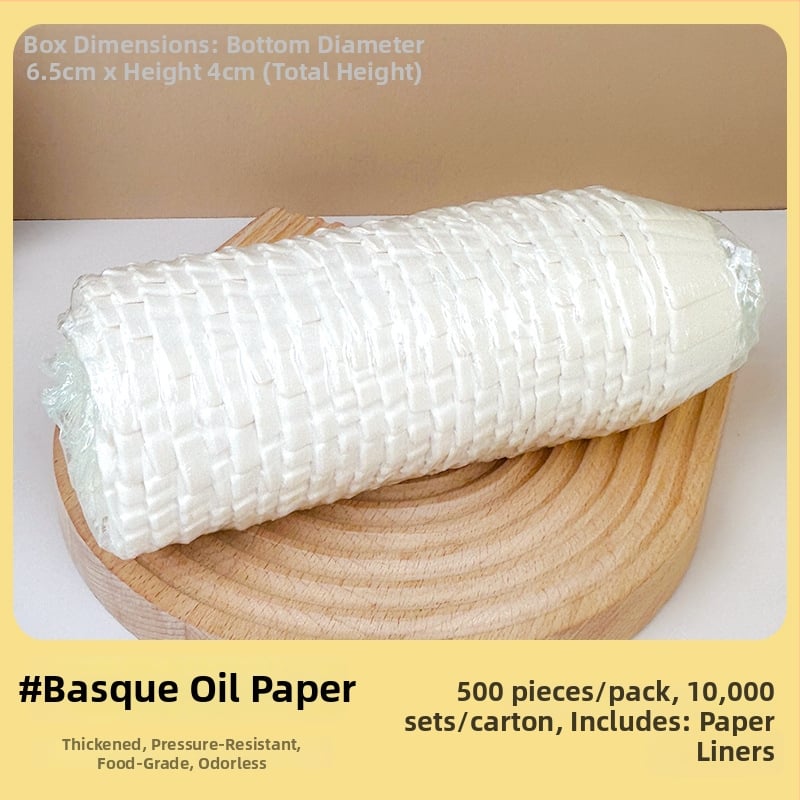 Zhongli Basque olejový papier na plech pre pečenie 3/4/6 palcov – podložka na krájanie tortových kúskov
