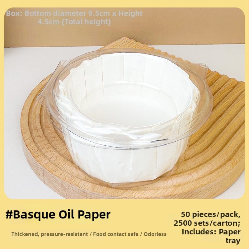 Zhongli Basque olejový papier na plech pre pečenie 3/4/6 palcov – podložka na krájanie tortových kúskov
