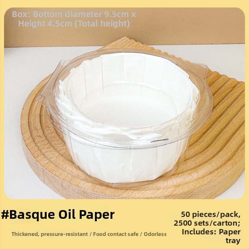 Zhongli Basque olejový papier na plech pre pečenie 3/4/6 palcov – podložka na krájanie tortových kúskov