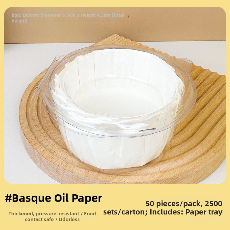 Zhongli Basque olejový papier na plech pre pečenie 3/4/6 palcov – podložka na krájanie tortových kúskov