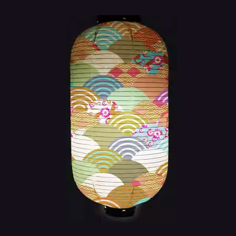 Lanterna s temom 24 sunčanih razdoblja, japanski vanjski vodootporan dizajn, platnena umjetnička lampa, sklopiva lampa u obliku dinje za sushi barove i izakaye