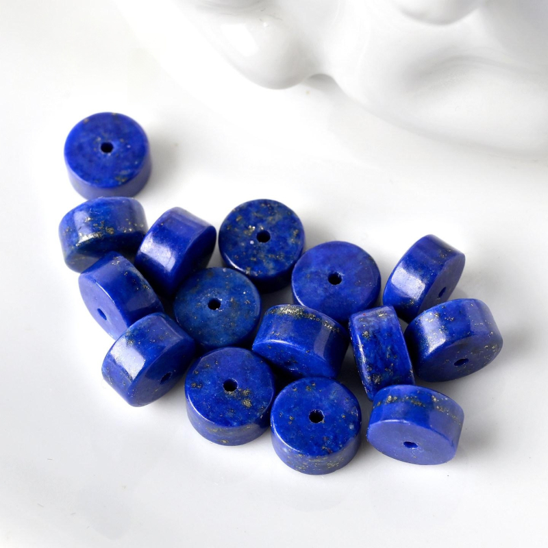 Prirodne spacer perle od lapisa lazuli za DIY nakit – odvojne perle za narukvice