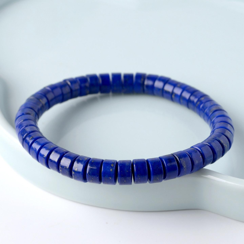 Prirodne spacer perle od lapisa lazuli za DIY nakit – odvojne perle za narukvice