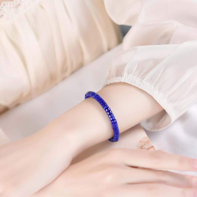 Prirodne spacer perle od lapisa lazuli za DIY nakit – odvojne perle za narukvice