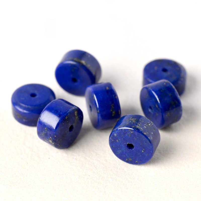 Prirodne spacer perle od lapisa lazuli za DIY nakit – odvojne perle za narukvice
