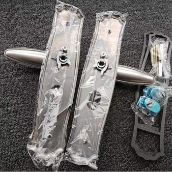 Set kvaka i brava za ulazna vrata od nehrđajućeg čelika s aluminijskom legurom