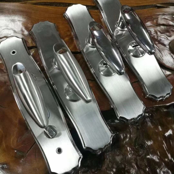 Set kvaka i brava za ulazna vrata od nehrđajućeg čelika s aluminijskom legurom