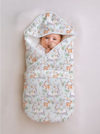 Pamukni swaddle za novorođenčad, lagano quiltirano, 90×90 cm, sve sezone, Klasa A