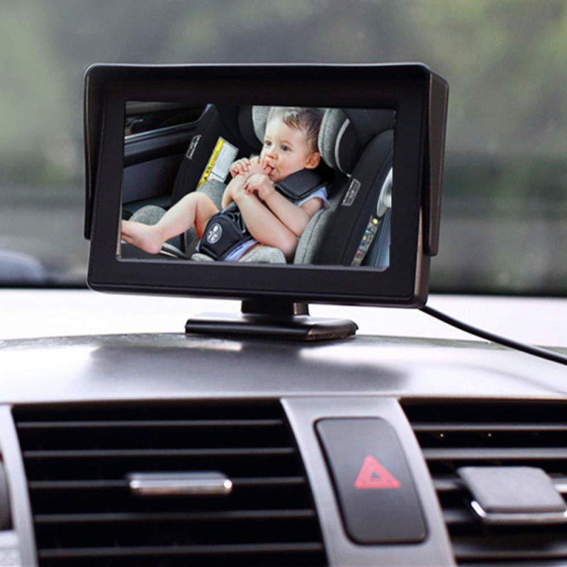4,3-inčni automobilni monitor za bebu, kompatibilan s unutarnjim retrovizorom autom