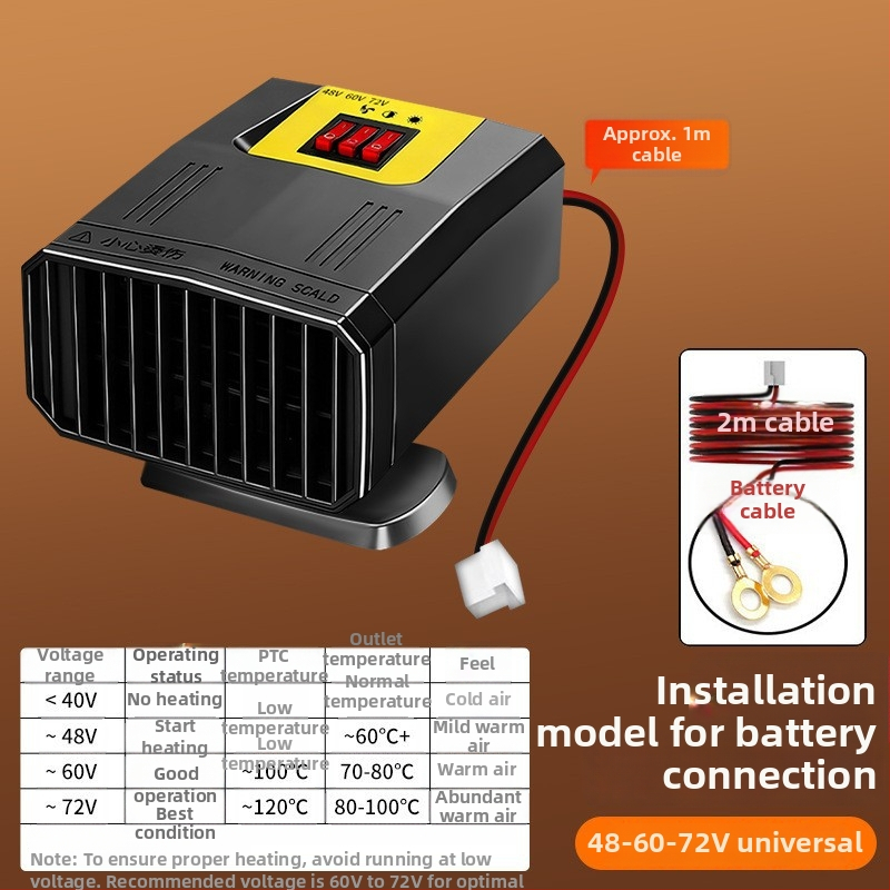 Elektrický ohrievač pre trojkolesové a štvorkolové vozidlá, 48-70V, Defrosting and Defogging – Hongguan New Energy