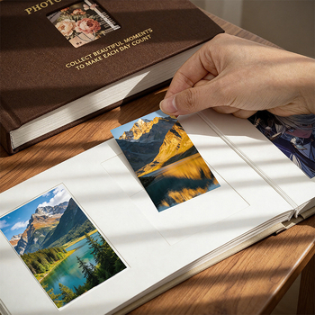 3-inčni Polaroid foto album sa prozorom, vintage platneni omot, veliki kapacitet za pohranu fotografija, za parove, prijatelje i uspomene na maturu