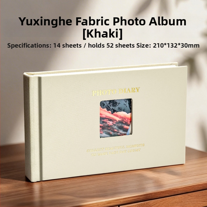 3-inčni Polaroid foto album sa prozorom, vintage platneni omot, veliki kapacitet za pohranu fotografija, za parove, prijatelje i uspomene na maturu