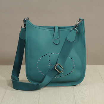 Evelyn 2026 Valódi bőr, szemcsés textúrájú bucket crossbody táska nőknek