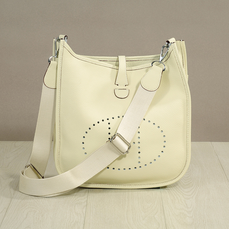 Evelyn 2026 Valódi bőr, szemcsés textúrájú bucket crossbody táska nőknek