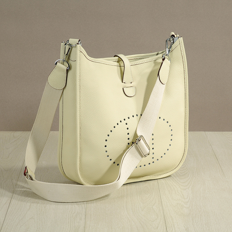 Evelyn 2026 Valódi bőr, szemcsés textúrájú bucket crossbody táska nőknek