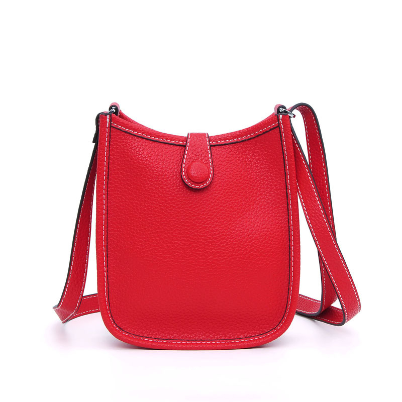 Evelyn 2026 Valódi bőr, szemcsés textúrájú bucket crossbody táska nőknek