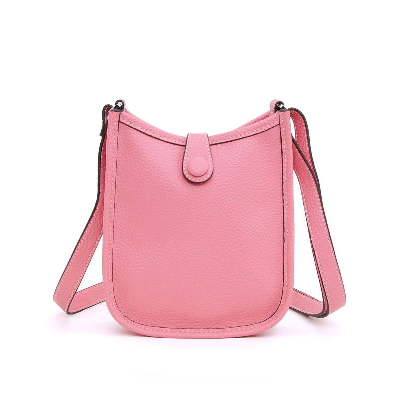 Evelyn 2026 Valódi bőr, szemcsés textúrájú bucket crossbody táska nőknek