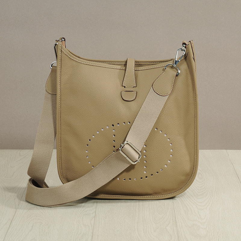 Evelyn 2026 Valódi bőr, szemcsés textúrájú bucket crossbody táska nőknek