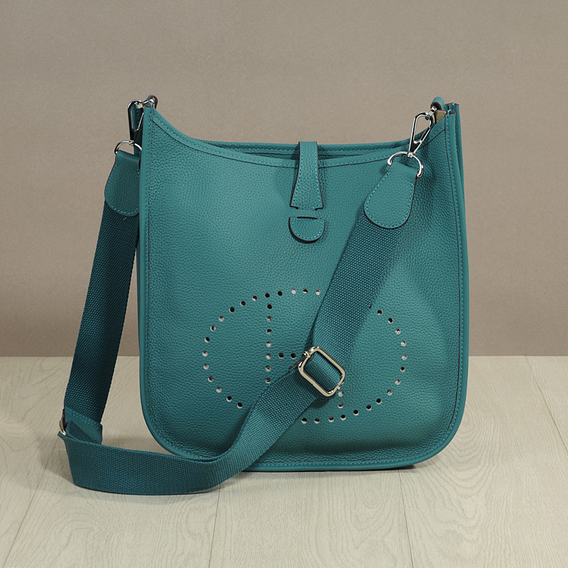 Evelyn 2026 Valódi bőr, szemcsés textúrájú bucket crossbody táska nőknek