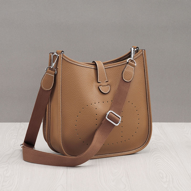 Evelyn 2026 Valódi bőr, szemcsés textúrájú bucket crossbody táska nőknek