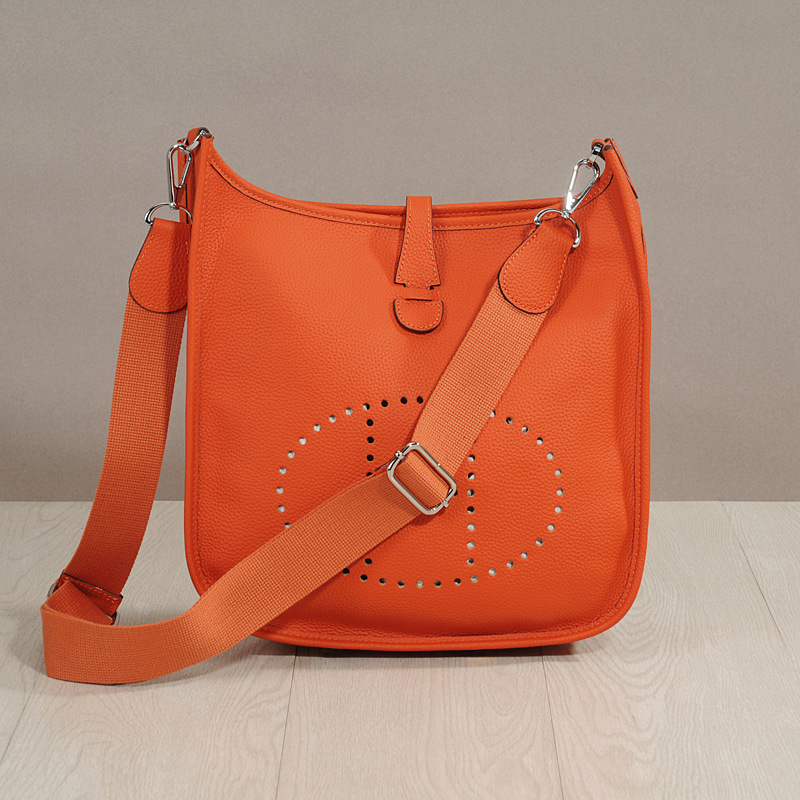 Evelyn 2026 Valódi bőr, szemcsés textúrájú bucket crossbody táska nőknek