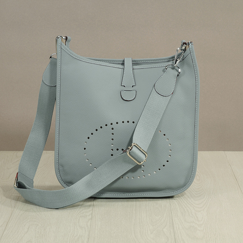 Evelyn 2026 Valódi bőr, szemcsés textúrájú bucket crossbody táska nőknek