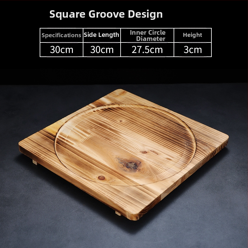 Drevená podložka pre kamenné a hlinené hrnce, tepelna izolačná základ pre uhlíkovú pec, doska na čajové varenie, základná miska, železná platňa