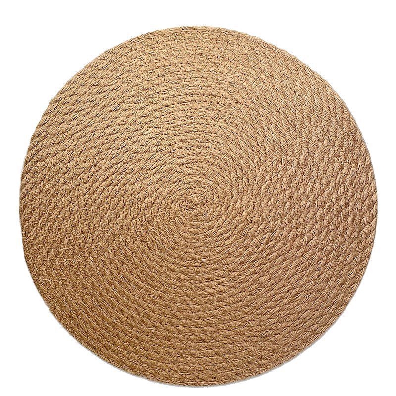 Japán stílusú szövött lenvászonból készült hőszigetelő asztalterítő, vastag kör alakú alátétek lábasok és bögrék számára, különböző méretekben